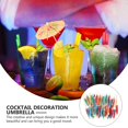 thumbnail image 4 of 100pcs Delicate Party Fruit Picks Cocktail Umbrella Picks Simple Food Decorations, 4 of 4