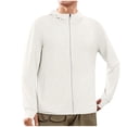 thumbnail image 2 of Hvyesh Mens UPF 50+ Sun Protection Coats Lightweight Full Zip Hoodie Jacket Outdoor Long Sleeve Fishing Hiking Shirt, 2 of 7