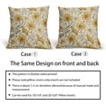 thumbnail image 2 of Yellow Daisy Pillow Covers 18x18 Inch Set of 2, Spring Summer Floral Vintage Flowers Beige Colored Decorative Throw Pillow Cases Farmhouse Cushion Covers Rustic Decoration Gift Sofa Couch Bed Decor, 2 of 6
