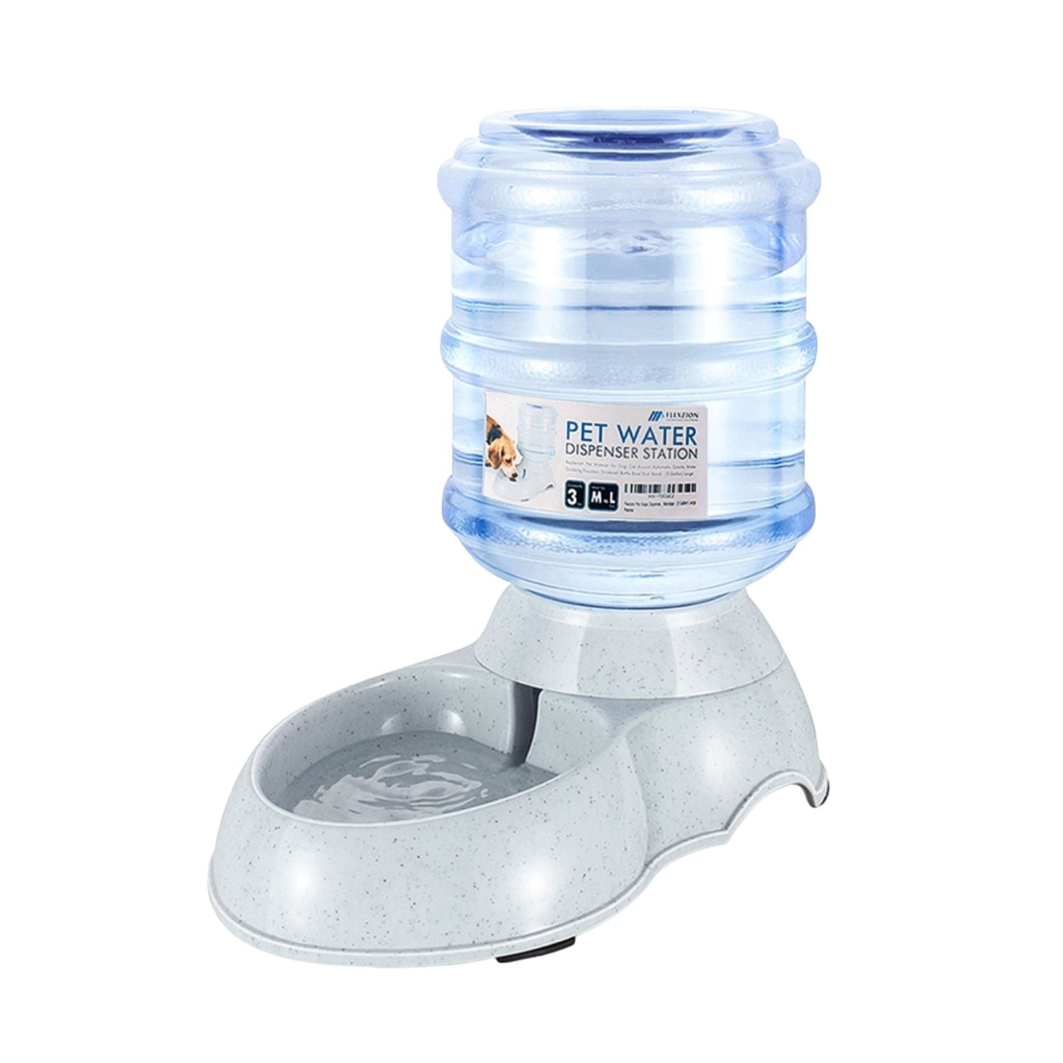 TENINYU Pet Water Dispenser Station - 3 Gallon/11L Replenish Pet Waterer for Big Dog Cat Animal Automatic Gravity Water Drinking Fountain Bottle Bowl