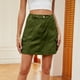 thumbnail image 3 of Falda vaquera con cintura elástica para mujer - Falda ajustada a la cadera con bolsillos cargo, informal para salir de fiesta, S-XXL, 3 of 7