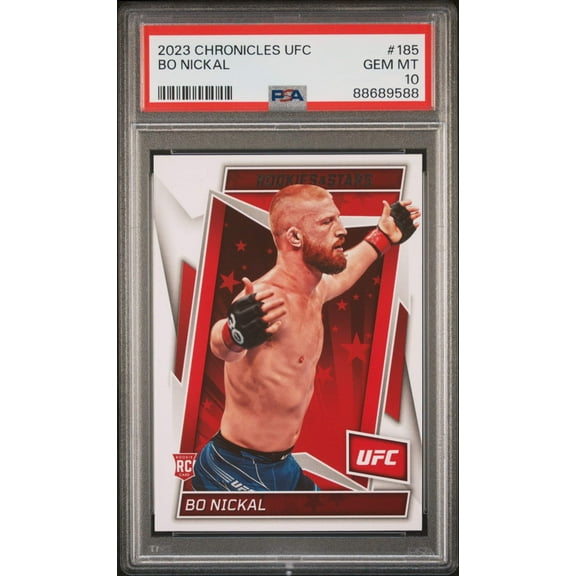 Graded 2023 Panini Chronicles UFC Bo Nickal #185 Rookie RC UFC MMA Card PSA 10 Gem Mint
