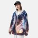 thumbnail image 3 of Fotbe Urban Style Colorful Dragon Chaqueta con Protección Solar UPF 50+ para Hombre y Mujer, Camisa con Capucha y Bolsillos-Large, 3 of 7