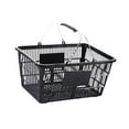 thumbnail image 4 of Cesta de la compra Cesta de comestibles Soporte de almacenamiento resistente Cesta ergonómica de metal con asa Negro, 4 of 9