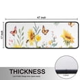 thumbnail image 5 of Kitchen Rugs Sets Of 2,White Butterfly Bee Sunflower Pattern Anti Fatigue Kitchen Mat Rugs Non Slip Washable,Decorative Kitchen Floor Mats for Kitchen,Sink,Laundry,17"x47"+17"x47", 5 of 5