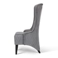 thumbnail image 6 of Miniyam 22" High Back Velvet Arm Chair ,Wide Wing Back Accent Side Chair, Fabric Wingback Leisure Chairs, Gray, 6 of 11