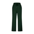 thumbnail image 4 of Bcresic 3 Pack Fleece Loose Sweatpant for Women Trendy Straight Wide Leg Pants with Pockets Lounge Sweatpants Casual Solid Color Lounge Trousers,Green,X-Large, 4 of 6