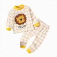 thumbnail image 4 of NOLDARES Boys Pajamas 2 Piece Long Sleeve Cotton Toddler Sleepwear Dinosaur Print Kids Pjs Set Soft Comfortable Clothes,Pink,5-6 Y, 4 of 4