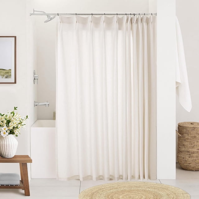 ASWZXCFGV Sage Green Linen Sheer Curtains 96 Inches Long Memory Shape Trained Pleated Curtain for Living Room with Hooks Rings Back Tab Pinch Pleat Drapes 96 Inch Length for Boho Bedroom