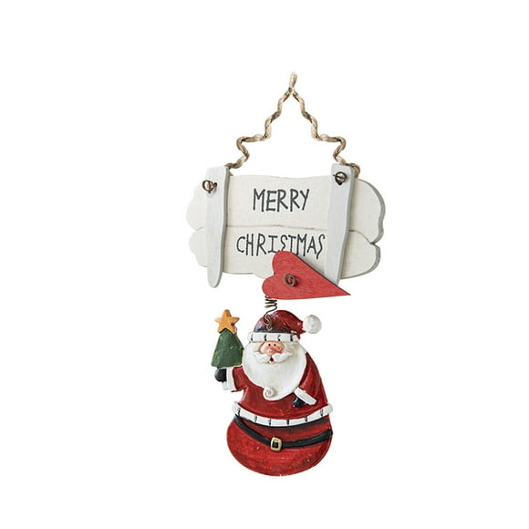 PEONAVET Resin Old Man Hanging Vintage Christmas Ornaments Christmas Hanging Door Decorations Christmas Front Door Signs Christmas Decorations Outdoor Signs Interior Decorations