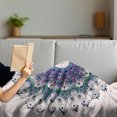 thumbnail image 3 of Mandala Soft Flannel Fleece Throw Blanket, Rich Colorful and Round with Peacock Feathers and Swirling Leafy Lines, Cozy Plush for Indoor and Outdoor Use, 50" x 70", Multicolor, by Ambesonne, 3 of 5