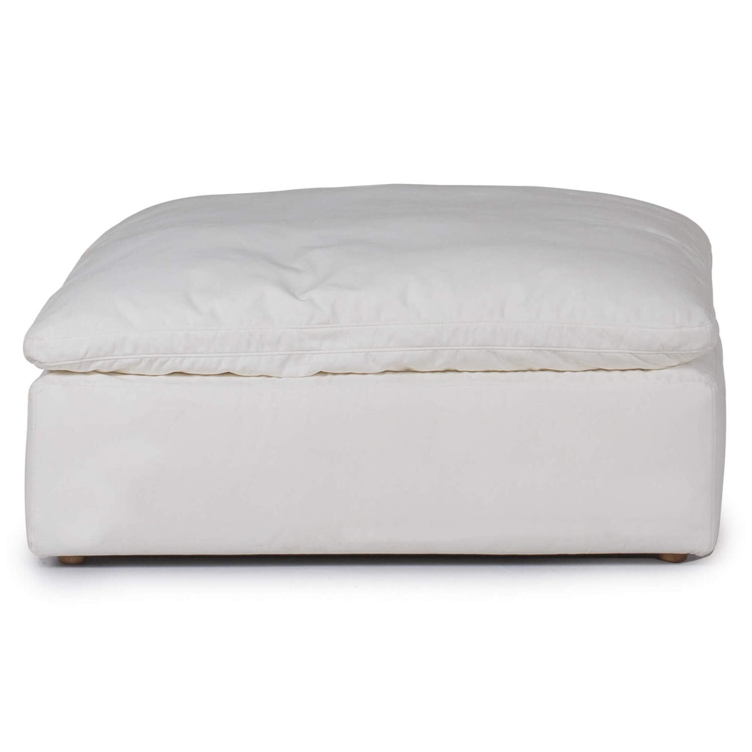 Sunset Trading Puff 5-Piece L-Shape Fabric Slipcover Sectional in White
