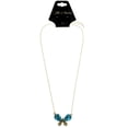 thumbnail image 2 of Mi Amore Adjustable Pendant-Necklace Gold-Tone/Blue, 2 of 3