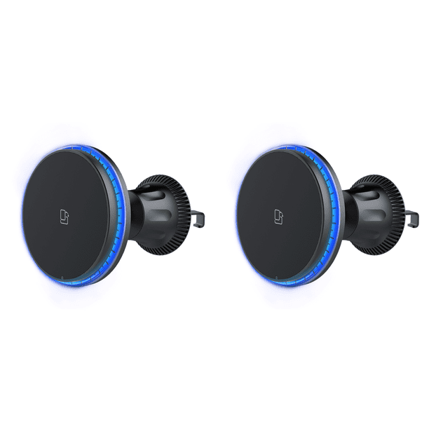 Soporte Magnético para Con Aire Y Cargador Inalámbrico Coche 15 W IPhone (claro) Azul