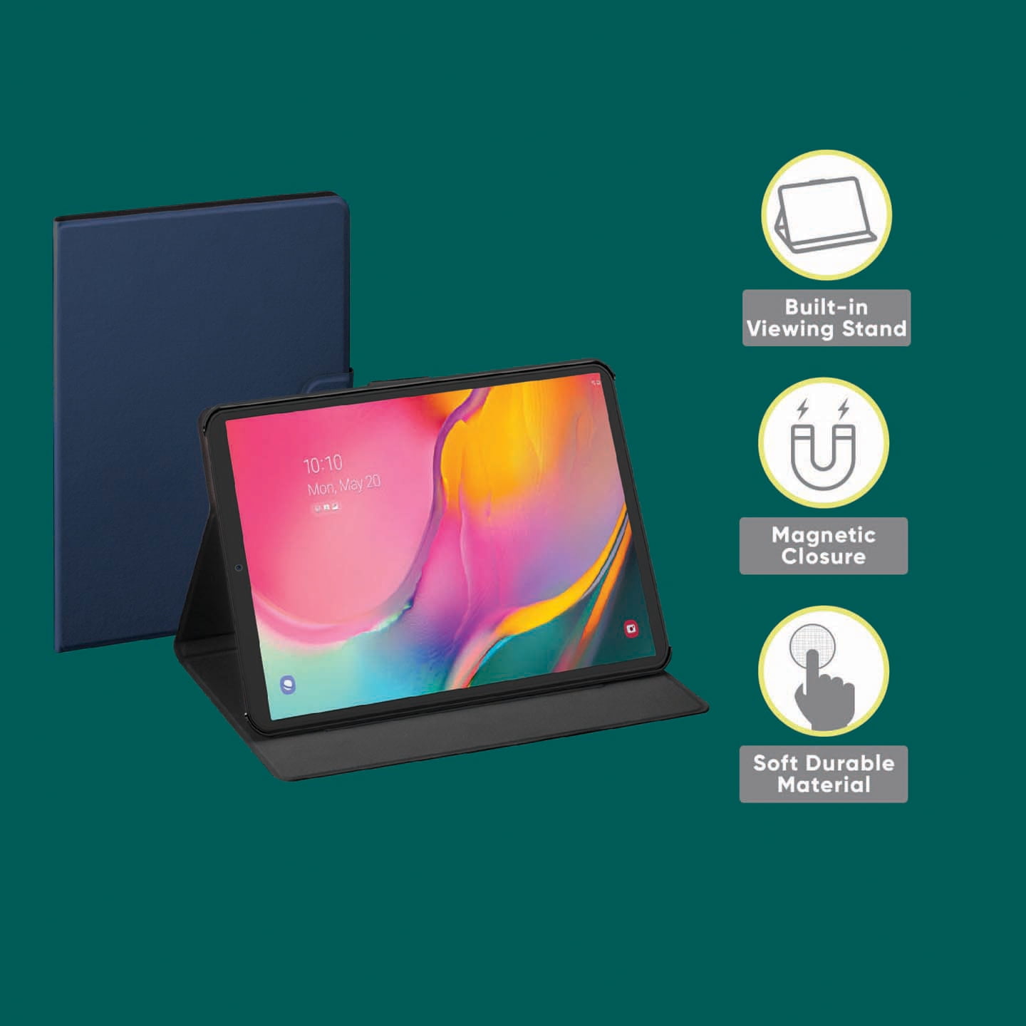 onn. Tablet Folio Case for 10.1" Samsung Galaxy Tab A (SMT510