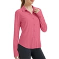 thumbnail image 6 of Meichang Womens UPF 50+ Long Sleeve Sun Shirts UV Sun Protection Quick Dry Collar Tops Hiking Outdoor Travel Button Down Shirt, 6 of 6