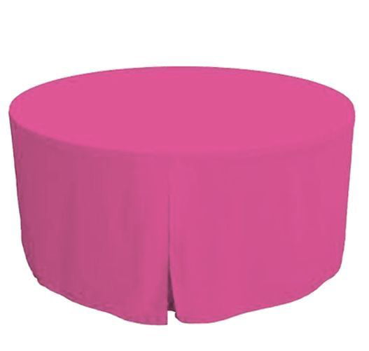 48 Inch Round Polyester Foldable Table Cover Tablecloth Trade show 18 COLOR 