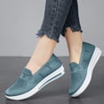 thumbnail image 2 of Abomasnow Womens Cloth Knit Slip‑On Breathable Walking Sneaker Shoes Casual Workout Running Going Out Shoes, 2 of 9