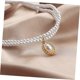 thumbnail image 4 of 1 Piece Double Layer Beaded Necklace with Pendant Delicate Women's Neck Jewelry Retro Clavicle Chain for Special Occasions, 4 of 5