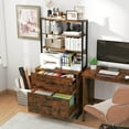 thumbnail image 4 of Costway 2 Drawer Vertical File Cabinet w/Lock & Bookshelf, Letter Size Filing Cabinet, 4 of 10