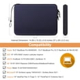 thumbnail image 2 of Funda para portátil FINPAC para MacBook Air/Pro de 15 a 16 pulgadas, color azul marino, 2 of 7