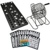 Bingo Lottery Machine Bingo Game Set with Bingo Cage Bingo Board Bingo Balls 18 Bingo Cards and Bingo Chips Party Bingo Game