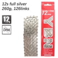 thumbnail image 3 of YBN Bike Chain SLA silver hollow gold oil slick Titanium coating MTB Road Bike for Shimano/ SRAM 6-7-8 9 10 11 12 speed, 3 of 9