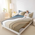 thumbnail image 4 of Homewish Waves Stripes Full Size Sheets,Modern Asbtarct Geometric Bed Sheets,Brown Gray Marble Texture Sheet Sets For Girl Boys,Ultra Soft Home Decor,4-Piece, 4 of 7