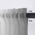 thumbnail image 5 of Dark Gray Valance Curtains for Kitchen/Living Room/Bathroom/Bedroom Window, Rod Pocket Small Topper Half Short Window Curtains Voile Sheer Scarf, Gradient White Abstract Minimalist Stripe 60"x18", 5 of 8