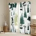 thumbnail image 3 of Manfei Watercolor Tree Curtains Set of 2 (42x63) - Jungle Camping (Teens), 3 of 6
