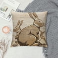 thumbnail image 2 of Nawypu Easter Rabbit Throw Pillow Covers Gold Bunny Pillow Covers Cushion Case Decorative Pillows Spring Decor Spring Easter Farmhouse Decor, 2 of 5