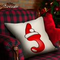 thumbnail image 4 of Hot6sl Ofertas de La Semana Funda de Almohada Navideña con 26 Letras, Decoración Navideña para Sofá, Funda de Almohada con Borde de Lino Estampado, 4 of 5
