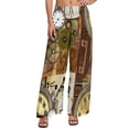 thumbnail image 2 of Gears Steampunk Pants Elastic Waist Steam Punk Neck Gator Clock Elegant Trousers Street Wear Graphic Wide Pants, 2 of 6