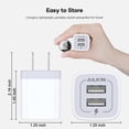 thumbnail image 4 of USB Wall Charger, Charger Adapter, Ailkin 2-Pack 2.1Amp Dual Port Quick Charger Plug Cube for iPhone, 4 of 7