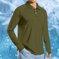 thumbnail image 2 of Abomasnow Men's Big and Tall Sun Protection Shirts UPF 50+ Quarter Button Long Sleeve Collared Quick Dry Shirts Casual Breathable Lightweight Workout Hiking Shirts, 2 of 9