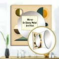 thumbnail image 3 of Designart "Retro-Colored Midcentury Geometric Minimalism III" Romantic Square Mirror Wall Decor Traditional - Large Blue Square Bathroom Mirror - Square Printed Wall Mirror Art, 3 of 5