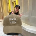 thumbnail image 2 of MIASHUI Outdoor Baseball Cap Dog Dad Embroidered Washed Trucker Hat,Khaki, 2 of 4
