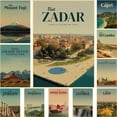 thumbnail image 2 of Pósteres de paisajes de papel Kraft retro para decoración de sala de estar, impresiones artísticas de pared de viaje de la ciudad de Zadar, Sri Lanka, decoración del hogar, 2 of 5