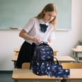thumbnail image 2 of HNMKIU Kids Backpack Set Boys Girls School Bookbag Pencil Lunch Bag Lightweight Student Backpack Children ,Dark Blue1, 2 of 5