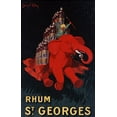 thumbnail image 2 of Vintage Apple Collection 22x32 Black Ornate Wood Framed with Double Matting Museum Art Print Titled - Rhum St Georges, 2 of 4