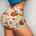 thumbnail image 4 of Goofa Thanksgiving With Turkey Printed Workout Shorts Women Seamless Scrunch Butt Lifting High Waisted Gym Booty Shorts Elastic Workout Shorts-Medium, 4 of 8
