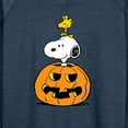 thumbnail image 3 of Peanuts - Snoopy Woodstock Pumpkin - Women's Lightweight French Terry Long Sleeve Shirt, 3 of 6