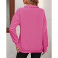 thumbnail image 4 of SWSMCLT Women's Half Zip Sweatshirt Thermal Long Sleeve High Neck Polar Fleece Sweat Shirt Zip Top Fall Fashion Rose Small, 4 of 4