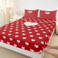 thumbnail image 3 of Homewish Romantic Love Letter Full Size Sheets for Teens, Cartoon Love Heart Bed Sheets, Valentine's Day Sheet Sets, Microfiber Bedroom Decor, 4pcs, 3 of 7