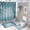style-395, variant on 4 Pcs Shower Curtain Set Butterflies, Bees & Bugs Bath Mat U-Shaped Floor Mat Toilet Lid Oval Rug Spring Watercolor Floral Bathroom Decor Set with Accessories for Bathroom Decor 72inch X 72inch