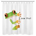 thumbnail image 2 of HVEST Funny Frog Shower Curtain for Bathroom Decor,Funny Words Shower Curtain with Hooks Set,Nature Animal Polyester Waterproof Durable Fabric Bath Accessories 70x69 Inches, 2 of 6