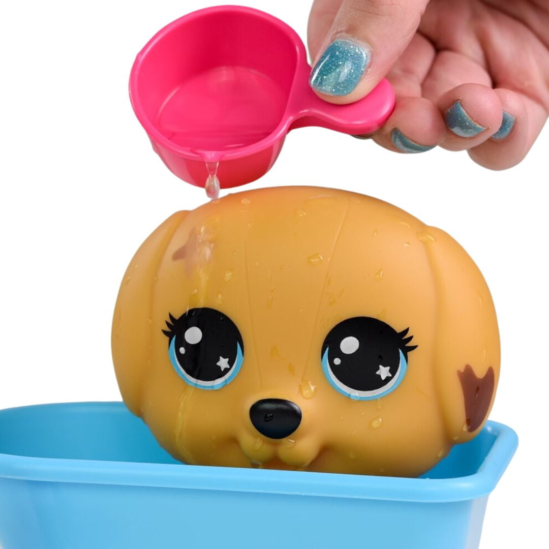 Kid Connection Pet Dog Bath Play Set with Color Changing Feature, 8 Pieces, Toddler Toys