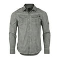 thumbnail image 2 of ZIMEGO Men's Stretch Flex Slim Color Washed Vintage Rugged Fashion Button Shirts, 2 of 6