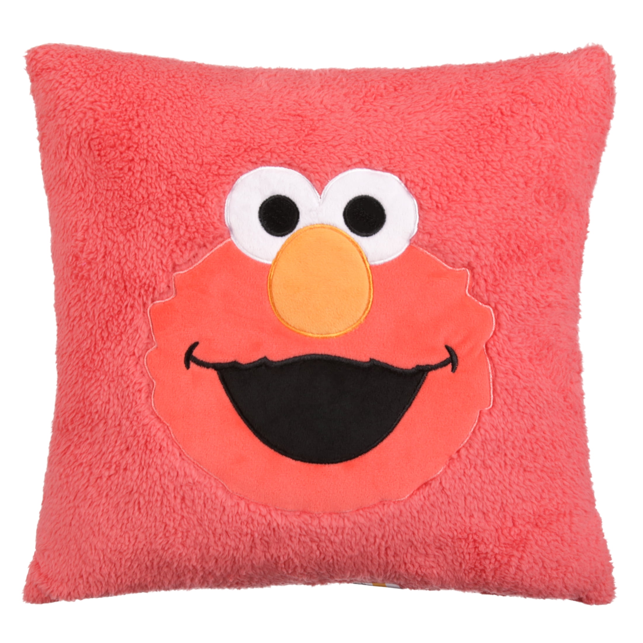 Sesame Street Elmo Super Soft Sherpa Toddler Pillow with Applique, Red, 1 Count