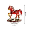 thumbnail image 2 of IPEWLEX 2D Rotatable Red Horse Ornament with 360° Spinning Base – Lucky Lunar New Year Desktop Decor for Wealth, Vigor & Success Symbolism, 2 of 5